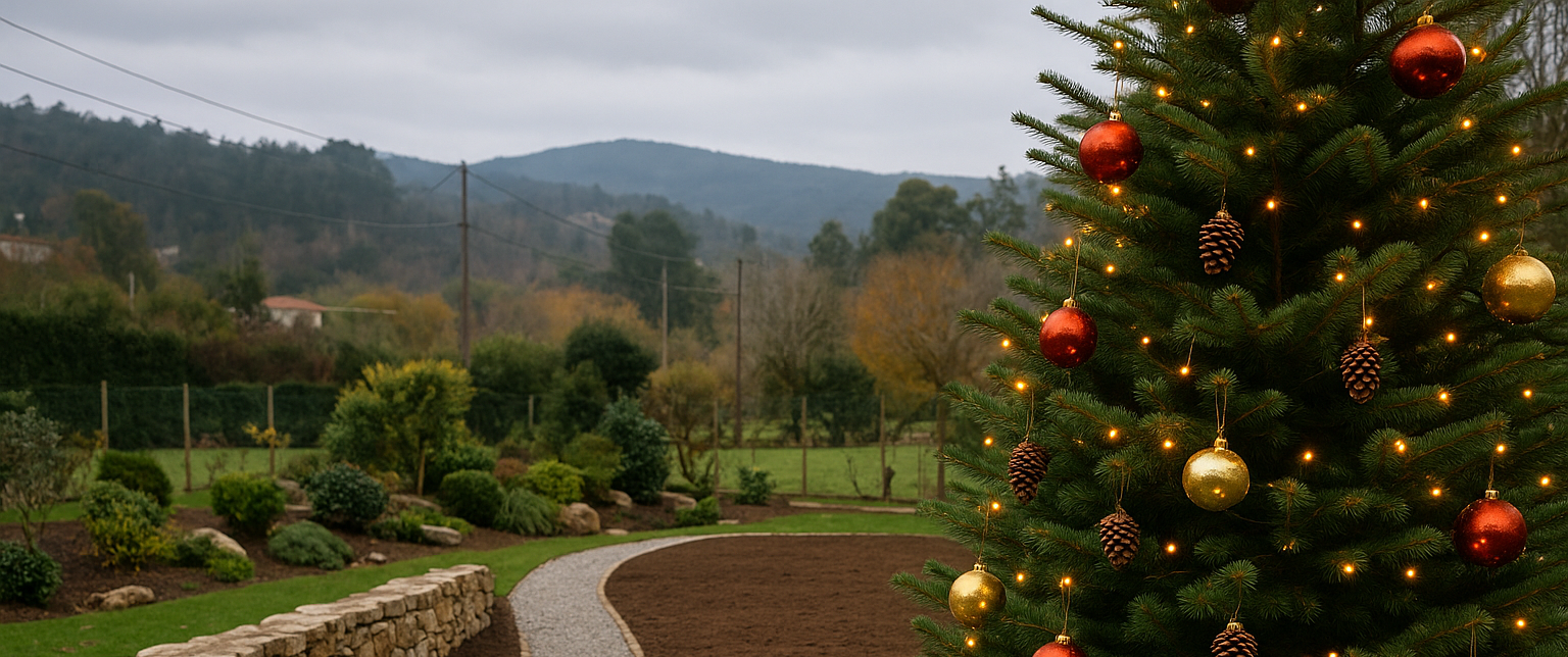 Preparar terreno e jardim para o Natal e Ano Novo no Minho
