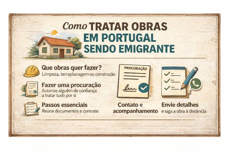 Como tratar de obras em Portugal sendo emigrante – procuração